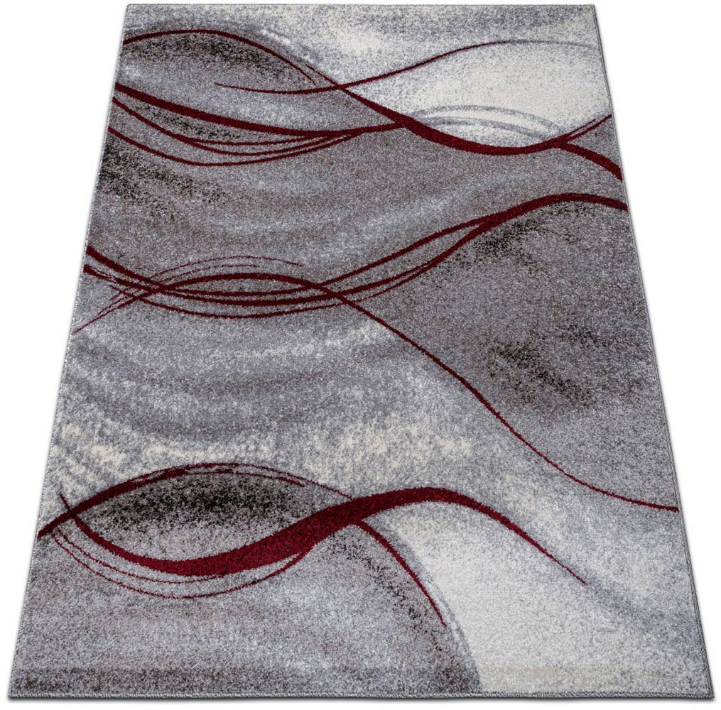 OTTO home Teppich Tritom, rechteckig, Höhe: 9 mm, mit besonders weichem Flor, Kurzflor, modernes Wellen Muster – Bild 2 von 5
