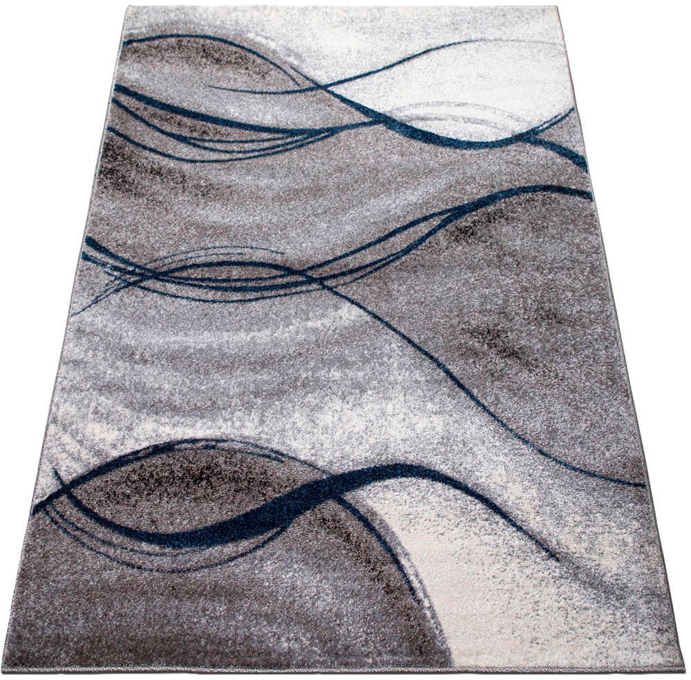 OTTO home Teppich Tritom, rechteckig, Höhe: 9 mm, mit besonders weichem Flor, Kurzflor, modernes Wellen Muster – Bild 2 von 5