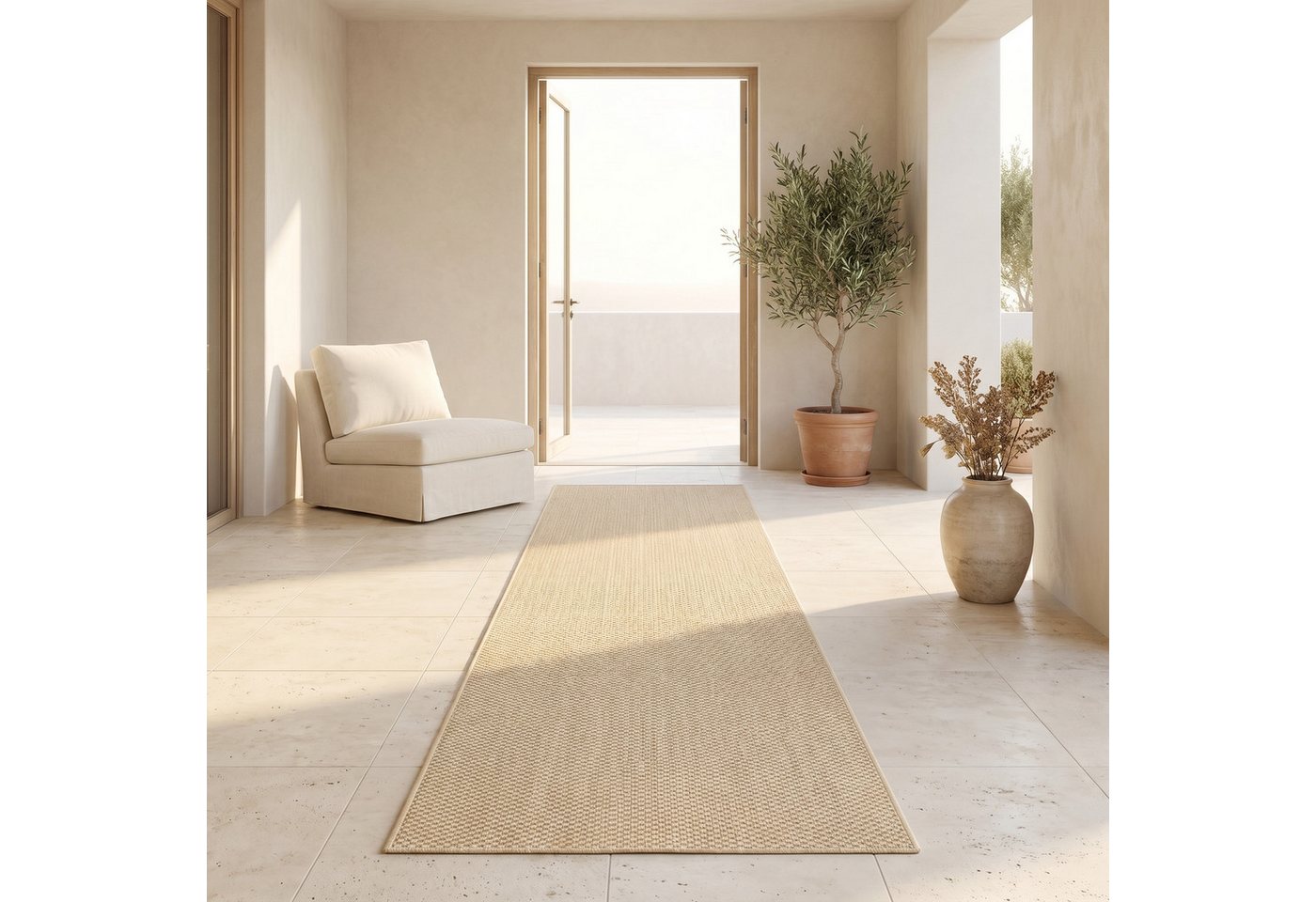 OTTO home Teppich Venedig, in Standard- und Premium-Qualität, 3 mm oder 5 mm Höhe, rechteckig, In- und Outdoor geeignet, Wetterfest & UV-beständig, Sisal-Optik – Bild 5 von 5