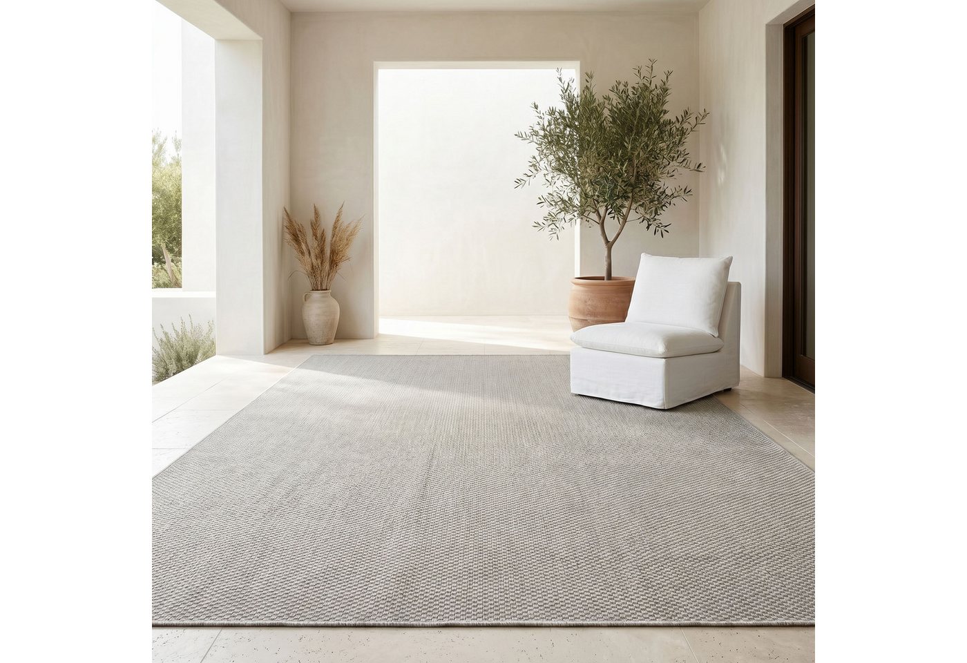 OTTO home Teppich Venedig, in Standard- und Premium-Qualität, 3 mm oder 5 mm Höhe, rechteckig, In- und Outdoor geeignet, Wetterfest & UV-beständig, Sisal-Optik – Bild 5 von 5
