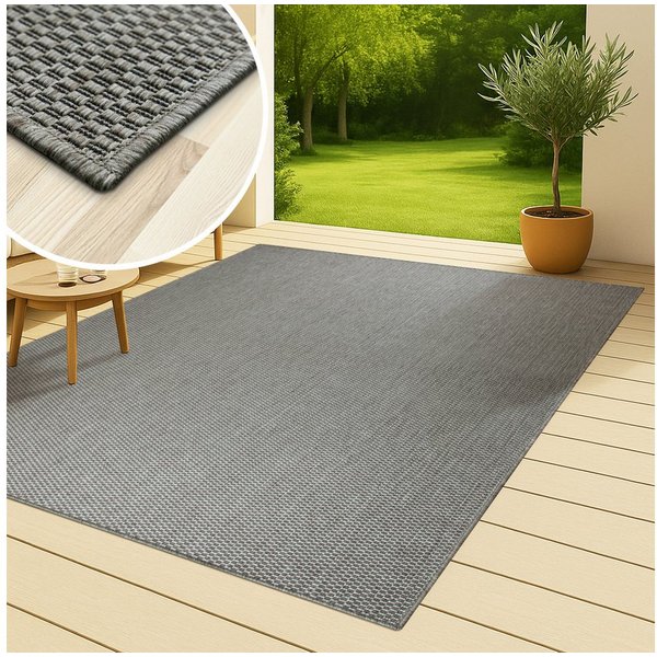 OTTO home Teppich Venedig, in Standard- und Premium-Qualität, 3 mm oder 5 mm Höhe, rechteckig, In- und Outdoor geeignet, Wetterfest & UV-beständig, Sisal-Optik