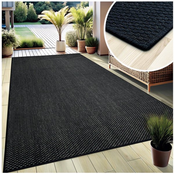 OTTO home Teppich Venedig, in Standard- und Premium-Qualität, 3 mm oder 5 mm Höhe, rechteckig, In- und Outdoor geeignet, Wetterfest & UV-beständig, Sisal-Optik