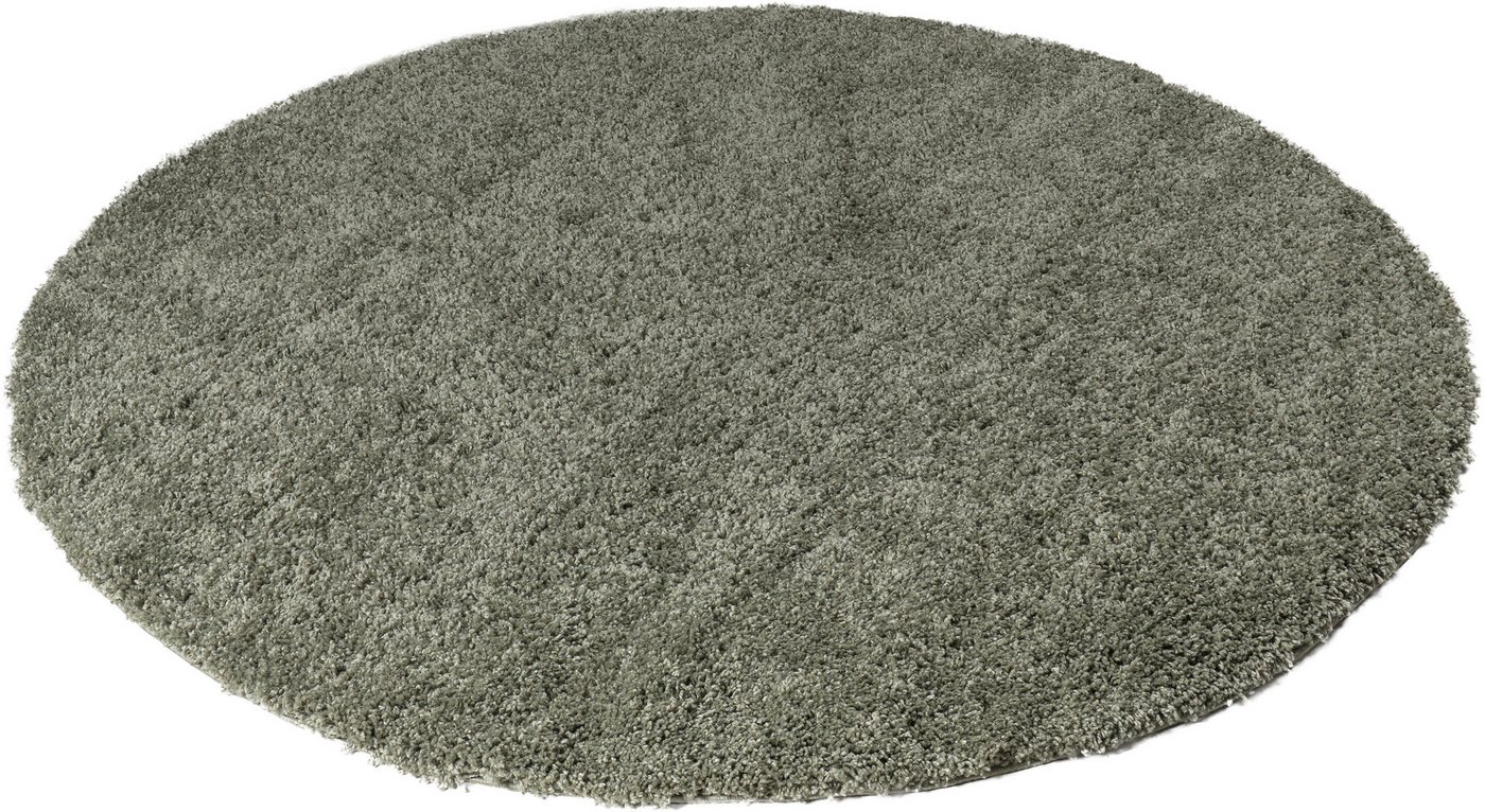 OTTO home Teppich Viva rund, rund, Höhe: 45 mm, Uni-Farben, einfarbig, besonders weich und kuschelig, Wohnzimmer – Bild 3 von 5