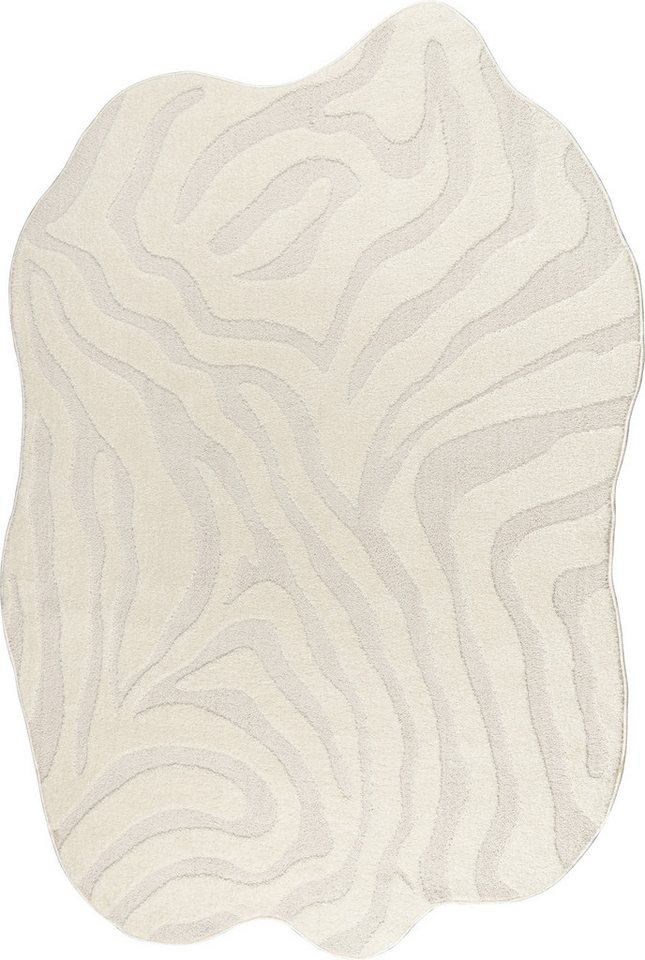 OTTO home Teppich Zebra, besondere Form, Animal-Look, rechteckig, Höhe: 12 mm, moderner Animal-Print, Tiermotiv, Wohnzimmer, Schlafzimmer – Bild 2 von 5