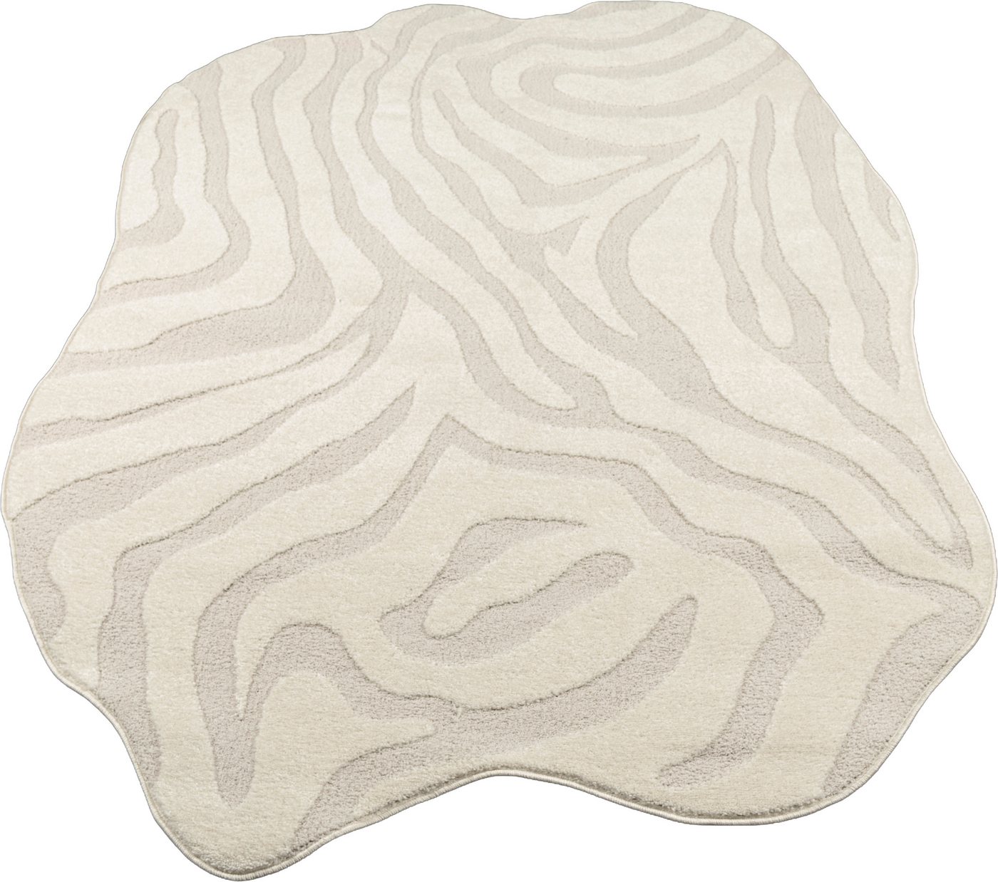 OTTO home Teppich Zebra, besondere Form, Animal-Look, rechteckig, Höhe: 12 mm, moderner Animal-Print, Tiermotiv, Wohnzimmer, Schlafzimmer – Bild 3 von 5