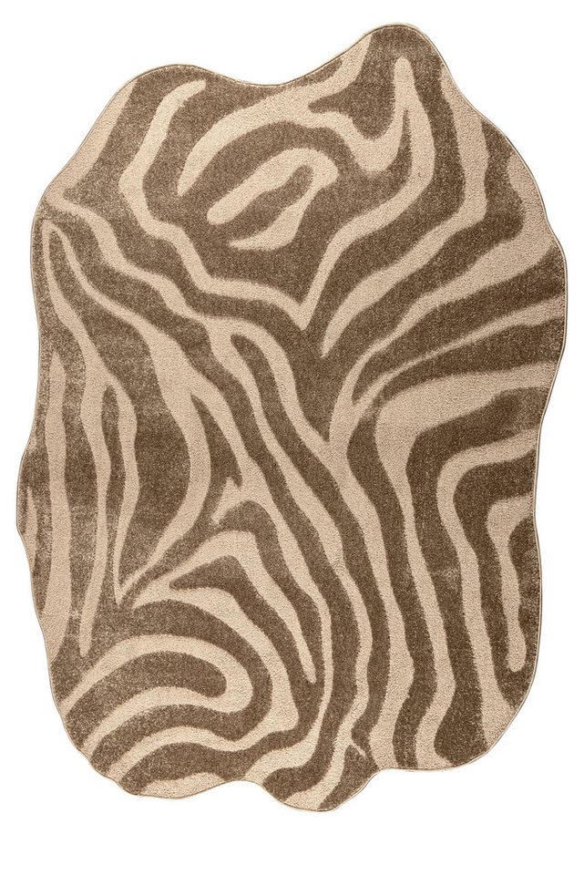 OTTO home Teppich Zebra, besondere Form, Animal-Look, rechteckig, Höhe: 12 mm, moderner Animal-Print, Tiermotiv, Wohnzimmer, Schlafzimmer – Bild 2 von 5