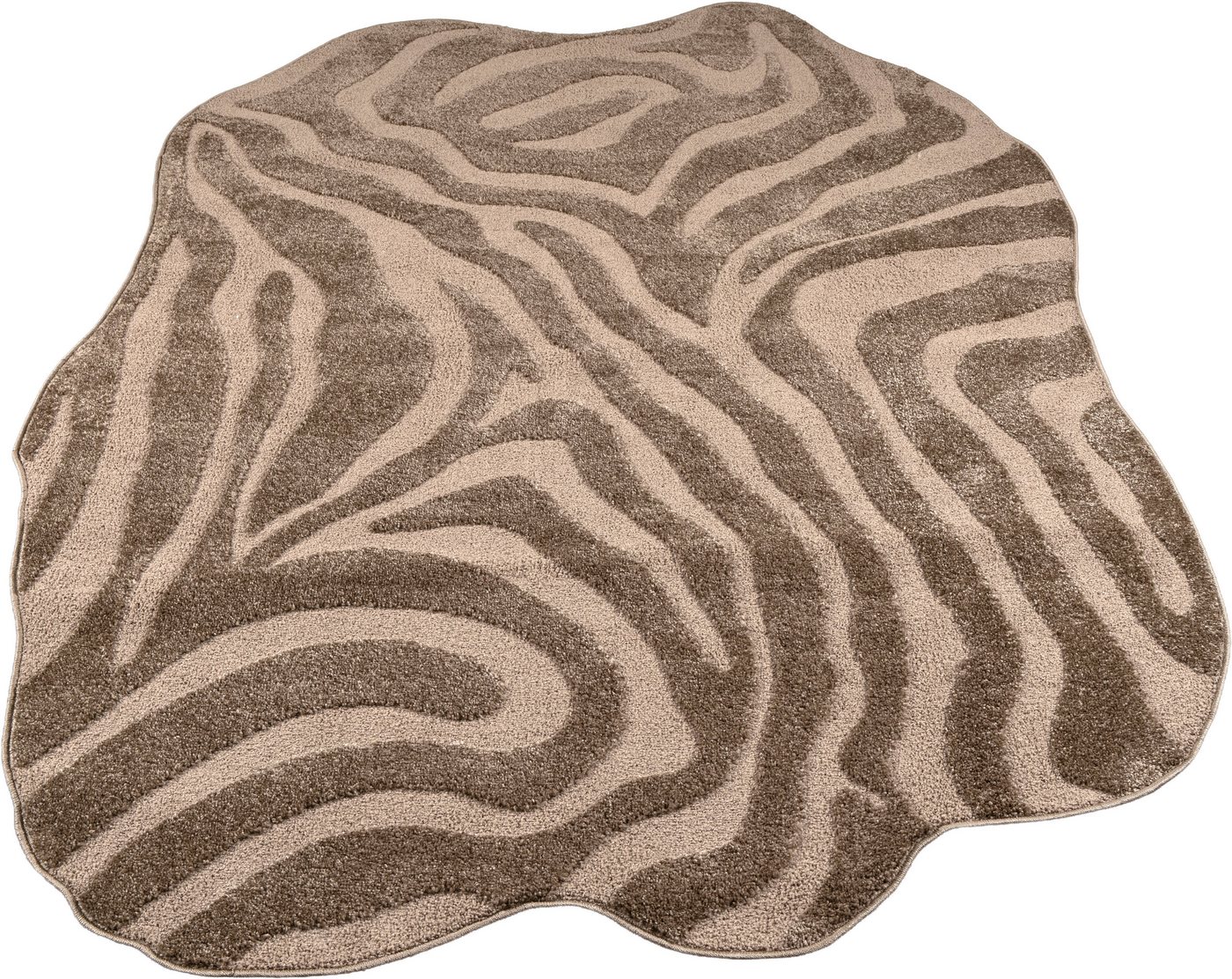 OTTO home Teppich Zebra, besondere Form, Animal-Look, rechteckig, Höhe: 12 mm, moderner Animal-Print, Tiermotiv, Wohnzimmer, Schlafzimmer – Bild 3 von 5