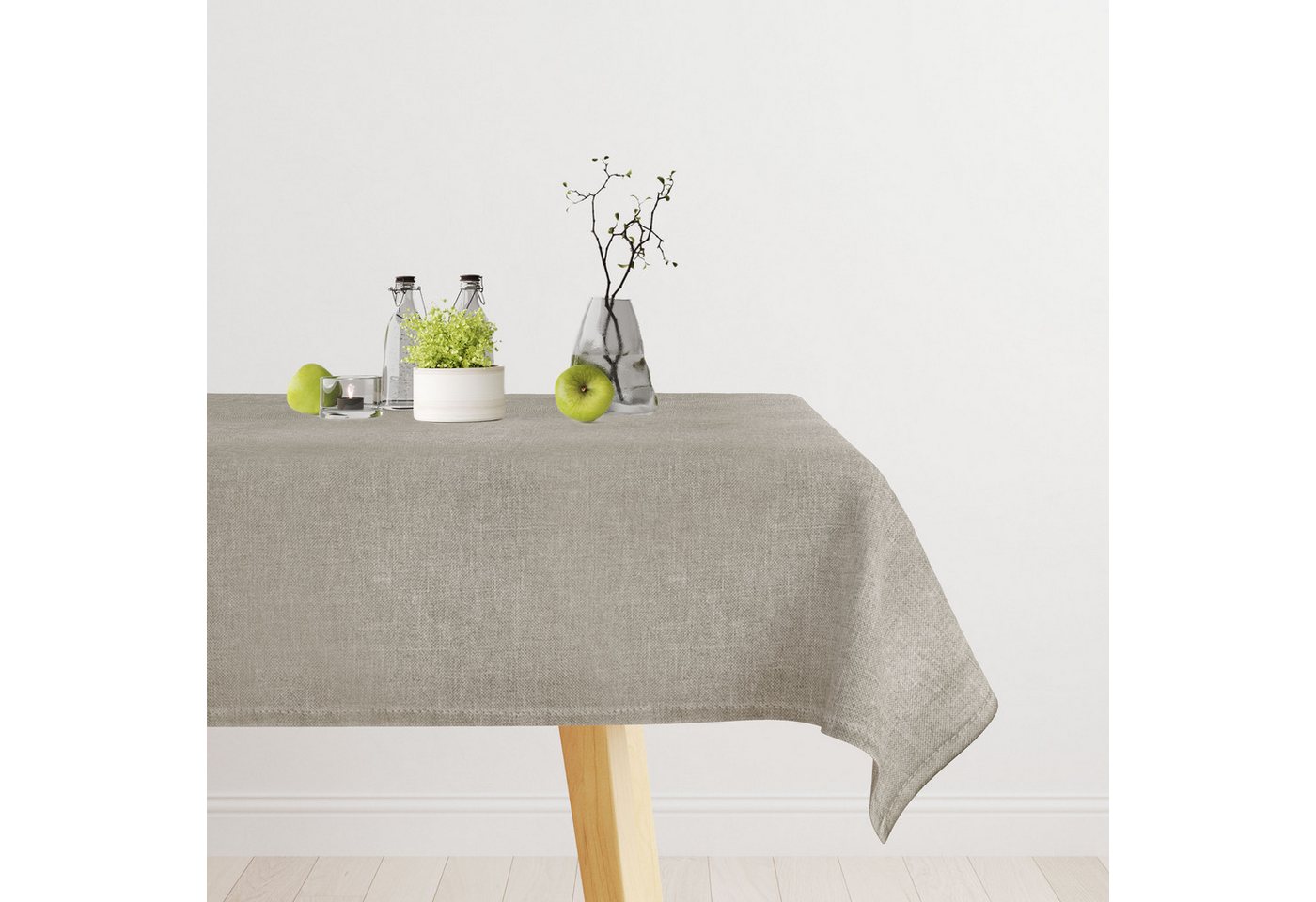 OTTO home Tischdecke Josée, wasserabweisend, in eckig & rund (Packung 1-tlg), strukturiert, Leinenoptik, uni,wasserabweisend, pflegeleicht, Deko – Bild 2 von 5