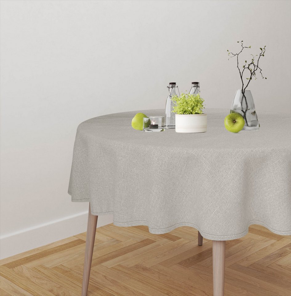 OTTO home Tischdecke Josée, wasserabweisend, in eckig & rund (Packung 1-tlg), strukturiert, Leinenoptik, uni,wasserabweisend, pflegeleicht, Deko – Bild 2 von 5