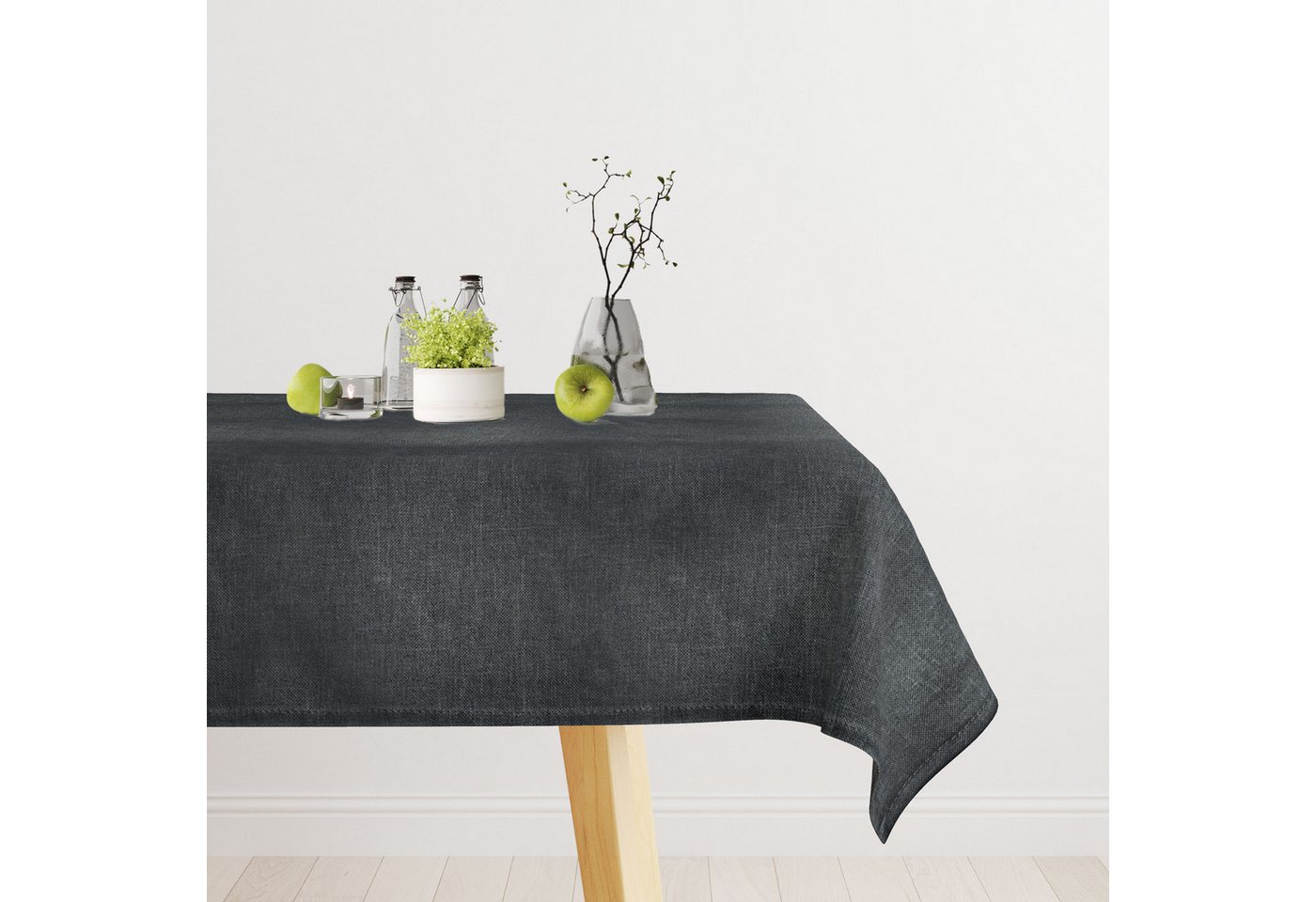 OTTO home Tischdecke Josée, wasserabweisend, in eckig & rund (Packung 1-tlg), strukturiert, Leinenoptik, uni,wasserabweisend, pflegeleicht, Deko – Bild 2 von 5