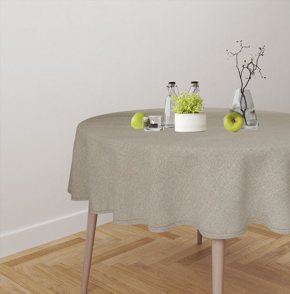 OTTO home Tischdecke Josée, wasserabweisend, in eckig & rund (Packung 1-tlg), strukturiert, Leinenoptik, uni,wasserabweisend, pflegeleicht, Deko – Bild 5 von 5