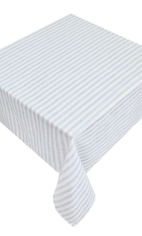 OTTO home Tischdecke Marric 1 Stück, halbtransparent, Dekoration, (Packung 1-tlg), halbtransparente Tischdecke, Leinenoptik mit Streifen – Bild 2 von 4