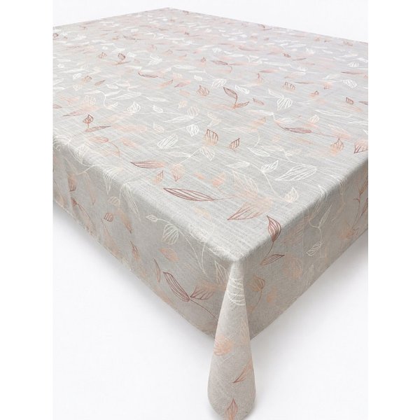 OTTO home Tischdecke Raffon, Leinenoptik, halbtransparent, Dekoration, 1 Stück (Packung 1-tlg), Leinenoptik,Blattmotiv, Wohn - Esszimmer, halbtransparent/blickd