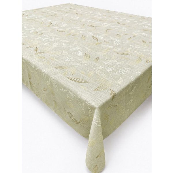 OTTO home Tischdecke Raffon, Leinenoptik, halbtransparent, Dekoration, 1 Stück (Packung 1-tlg), Leinenoptik,Blattmotiv, Wohn - Esszimmer, halbtransparent/blickd