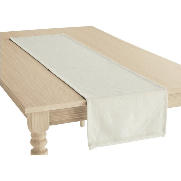OTTO home Tischläufer Elyna (1-tlg, 1 Stück), uni, mit schöner Spitze, weiche Haptik, leicht strukturiert, 150x35cm