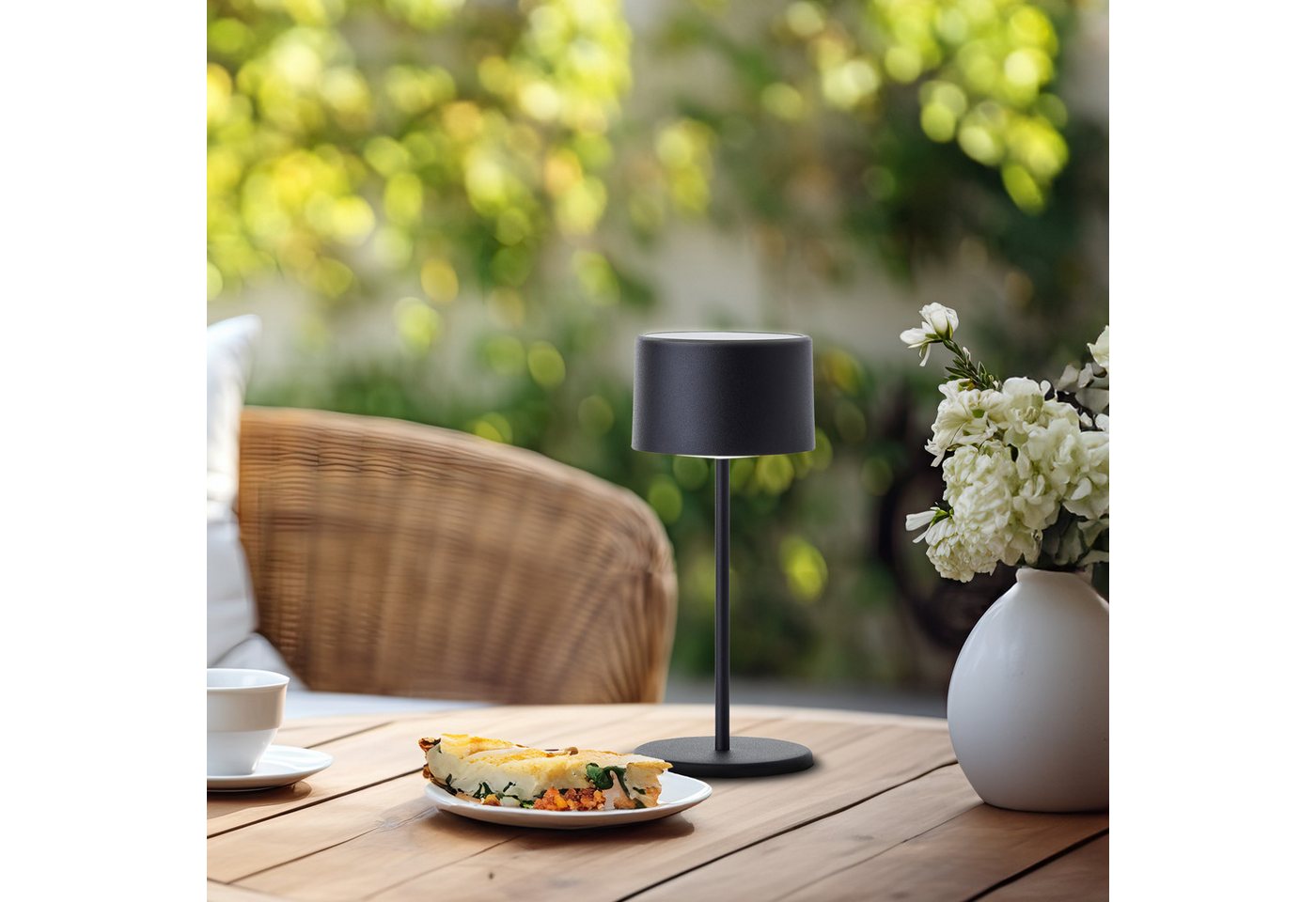 OTTO home Tischleuchte Dreell, Akkuleuchte, Dimmfunktion, LED fest integriert, Warmweiß, 2er Set, 210 lm, Touchdimmer, 3000 K, H 21 cm – Bild 2 von 5