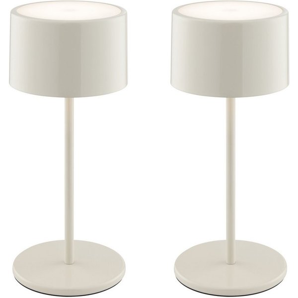 OTTO home Tischleuchte Dreell, Akkuleuchte, Dimmfunktion, LED fest integriert, Warmweiß, 2er Set, 210 lm, Touchdimmer, 3000 K, H 21 cm