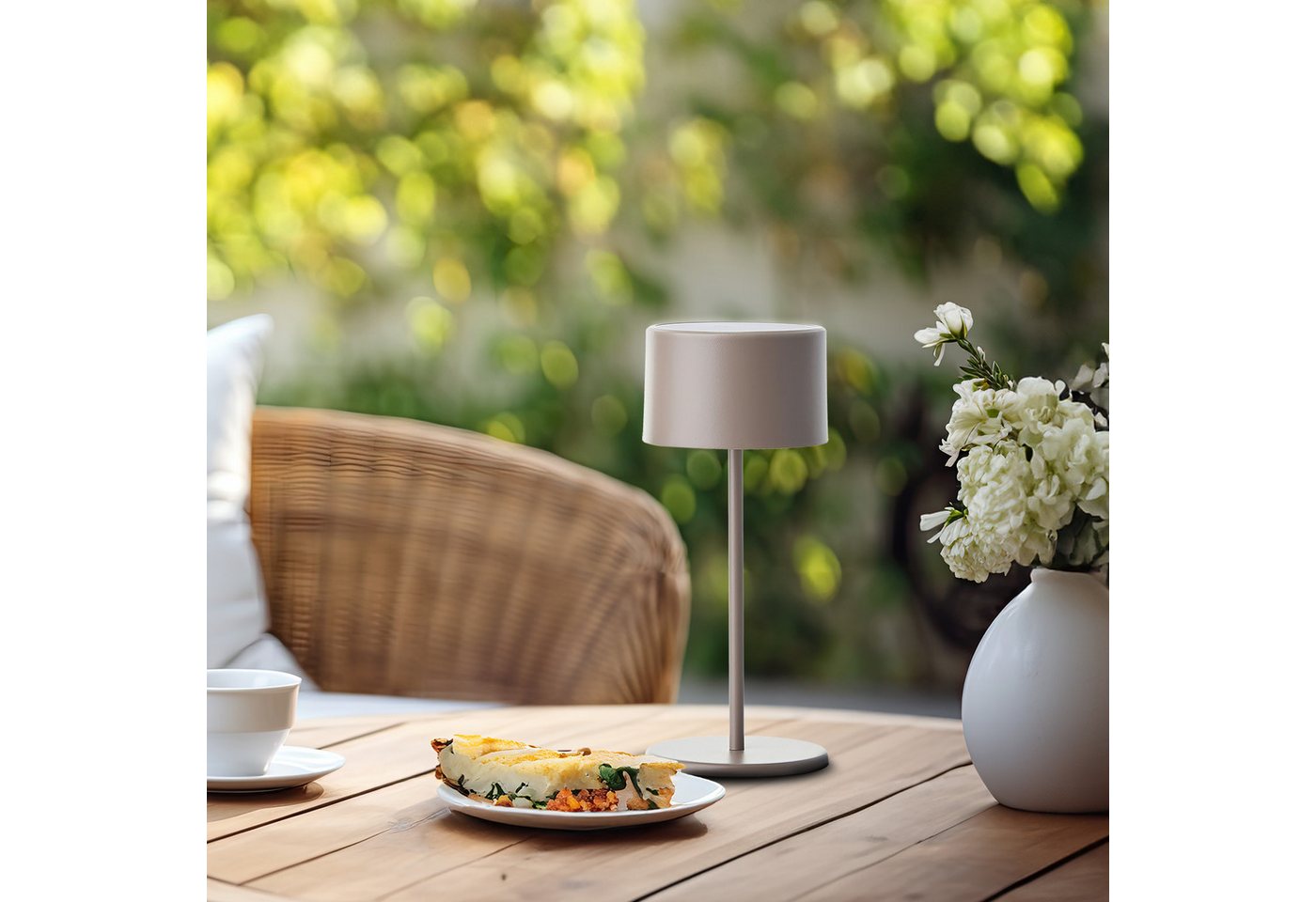 OTTO home Tischleuchte Dreell, Akkuleuchte, Dimmfunktion, LED fest integriert, Warmweiß, 2er Set, 210 lm, Touchdimmer, 3000 K, H 21 cm – Bild 2 von 5