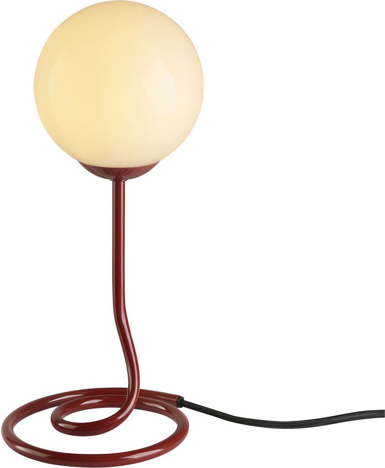 OTTO home Tischleuchte Orrell, ohne Leuchtmittel, Ø 12, H: 31,3 cm, Materialmix - Metallfuß mit weißem Glasschirm – Bild 2 von 5