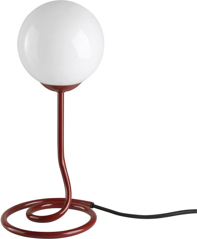 OTTO home Tischleuchte Orrell, ohne Leuchtmittel, Ø 12, H: 31,3 cm, Materialmix - Metallfuß mit weißem Glasschirm – Bild 3 von 5