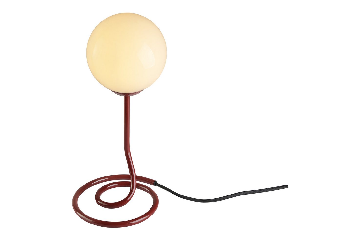 OTTO home Tischleuchte Orrell, ohne Leuchtmittel, Ø 12, H: 31,3 cm, Materialmix - Metallfuß mit weißem Glasschirm – Bild 4 von 5
