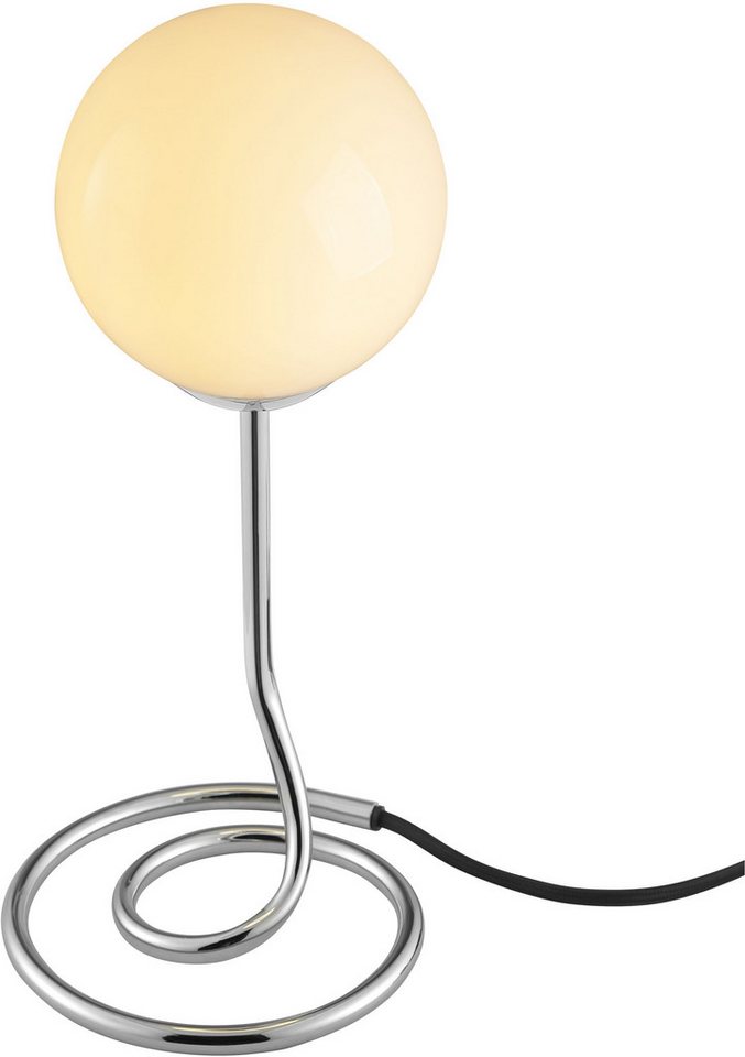 OTTO home Tischleuchte Orrell, ohne Leuchtmittel, Ø 12, H: 31,3 cm, Materialmix - Metallfuß mit weißem Glasschirm – Bild 2 von 5