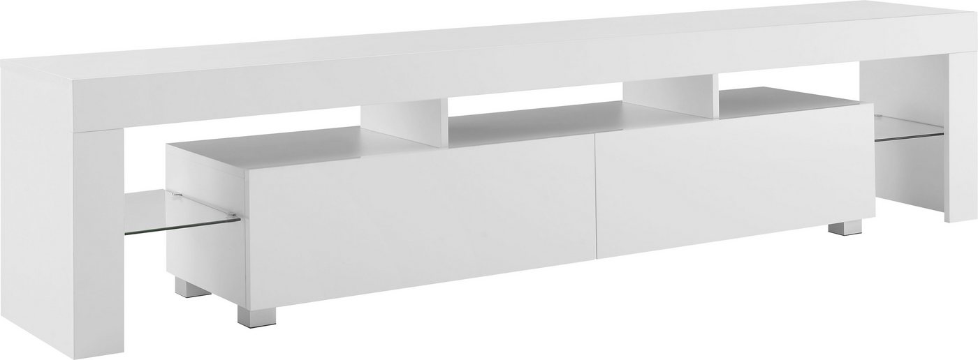 OTTO home TV-Board Cassy, Hochglanz-Fronten, viel Stauraum und Metallschienen, Breite 200 cm – Bild 2 von 5