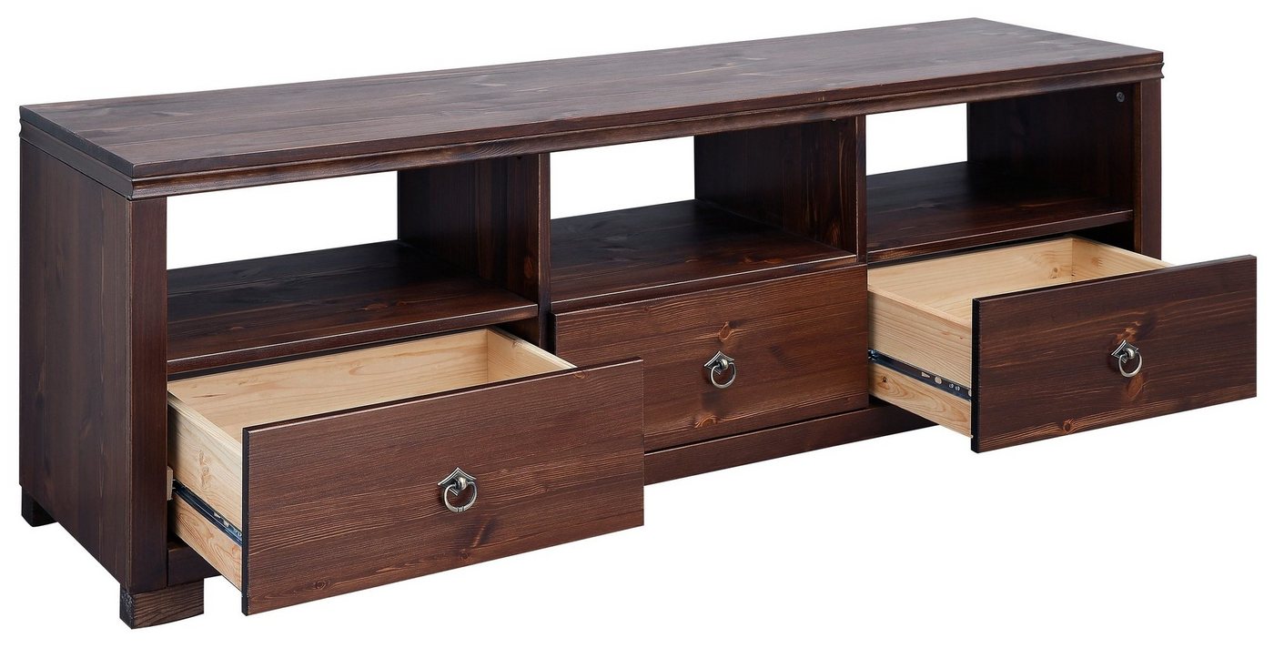 OTTO home TV-Board Gotland, Breite 147 cm, mit Schubladen und offenen Fächern, Massivholz, FSC® – Bild 4 von 5