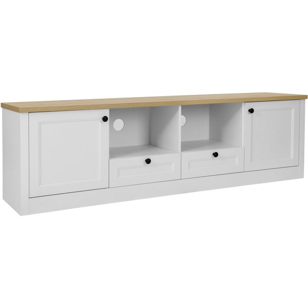 OTTO home TV-Board Ismund, aus MDF, mit Holz-Zierleiste, schwarzem Metallgriff, Breite 180 cm