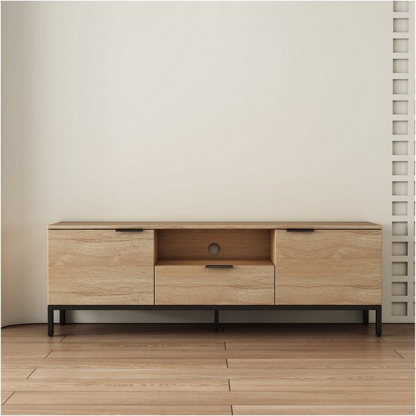 OTTO home TV-Board Jorinde, Melaminoberfläche, flexibler Stauraum und robustes Metallgestell