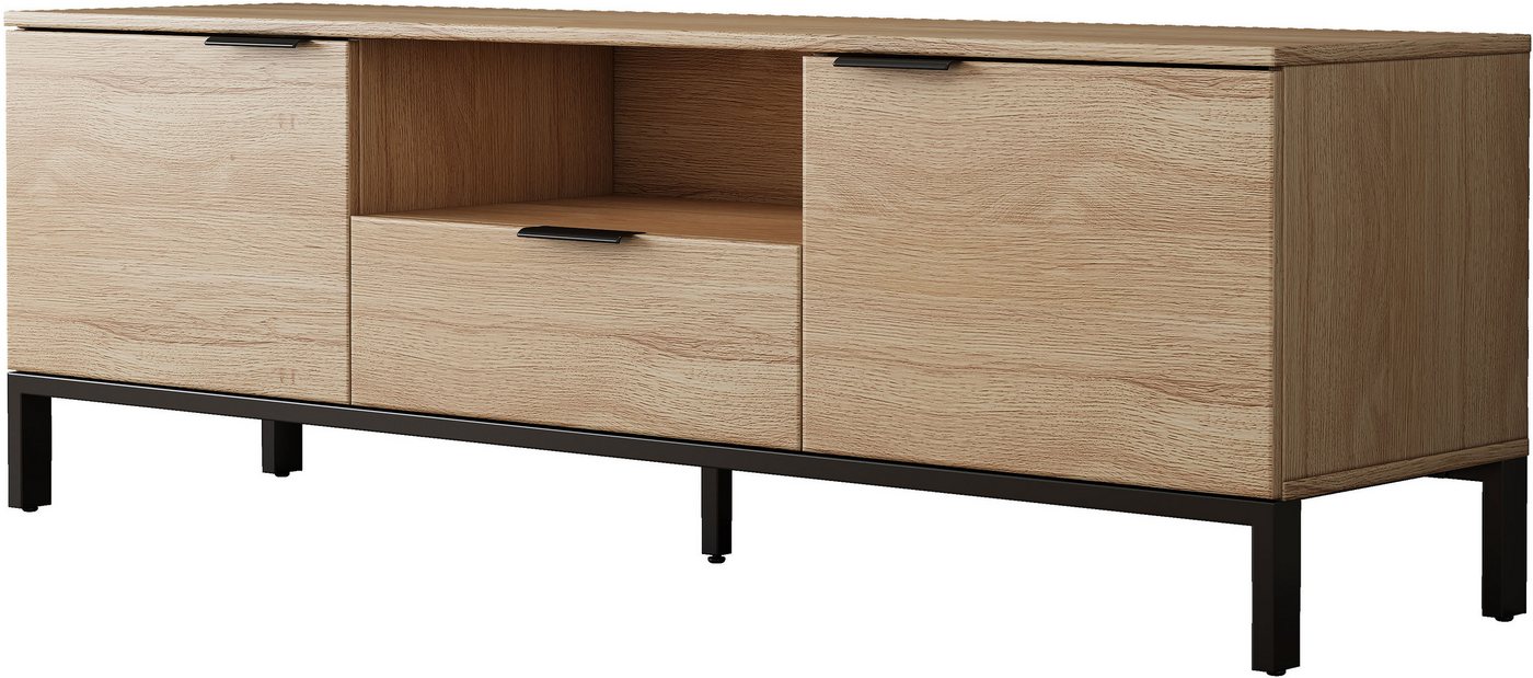 OTTO home TV-Board Jorinde, Melaminoberfläche, flexibler Stauraum und robustes Metallgestell – Bild 2 von 5
