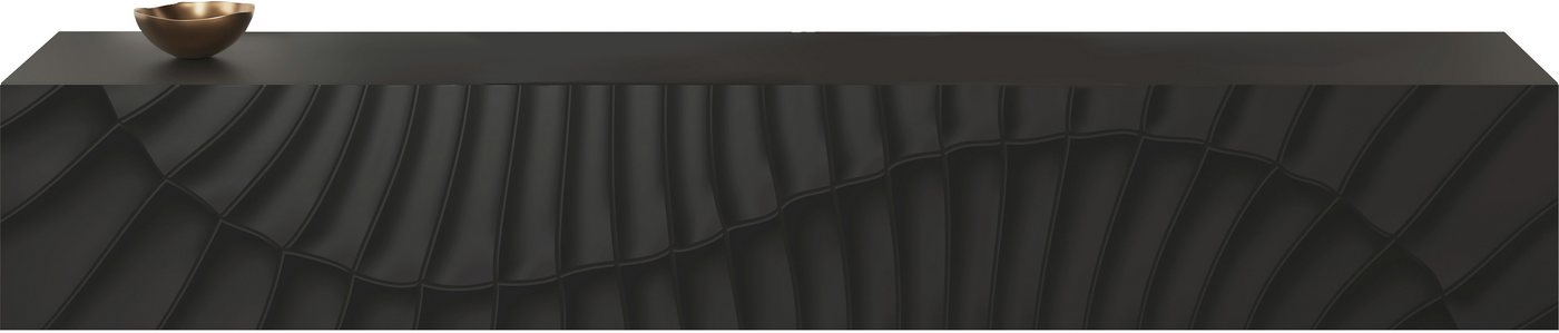 OTTO home TV-Board Snake, Schwebe-Lowboard, TV-Schrank, Media-Board, Breite 180 cm, mit Siebdruck-Front, 1 Klappe, wandhängend, stilvoll & funktional – Bild 3 von 5