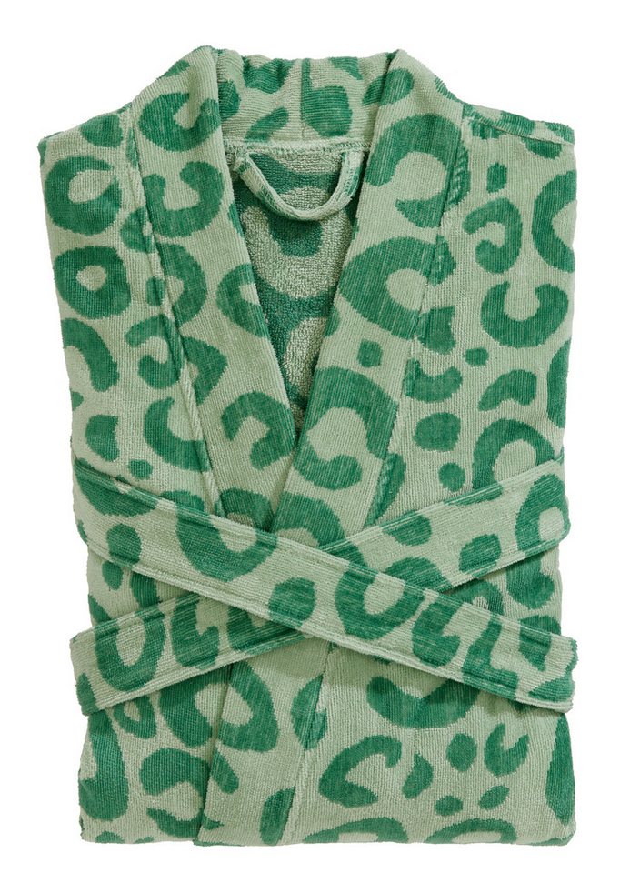 OTTO home Unisex-Bademantel Anna Leo, ideal für Sauna & Spa, Hotelbademantel, Morgenmantel, Langform, Walkfrottee, Kimono-Kragen, Gürtel, für Damen & Herren, mi – Bild 5 von 5