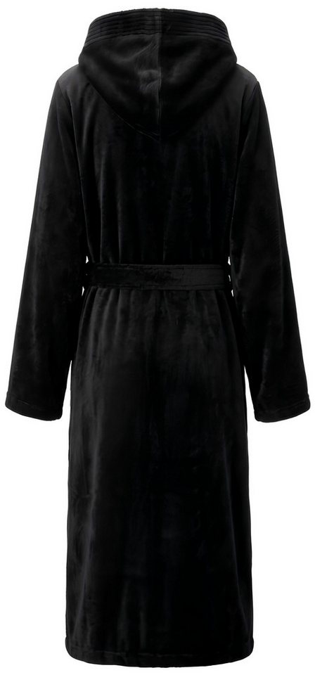 OTTO home Unisex-Bademantel Miia, ideal für Sauna, Spa & im Urlaub, Langform, Microfaser, Kapuze, Gürtel, weich und kuschelig, plüsch, für Damen und Herren, S-X – Bild 5 von 5