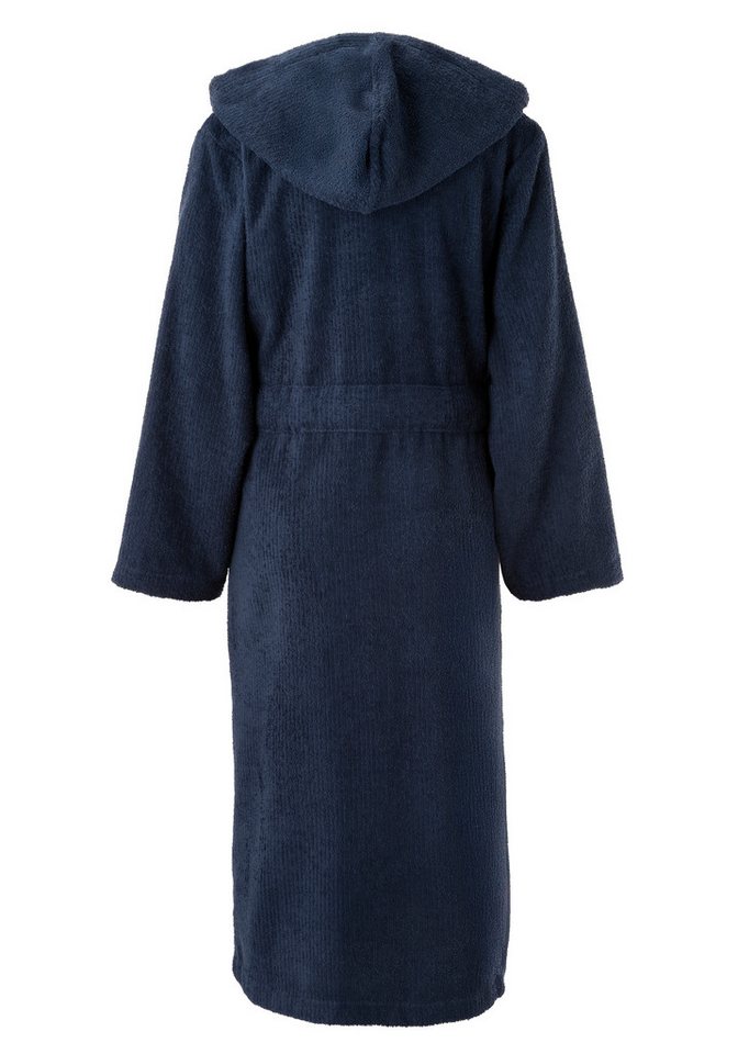 OTTO home Unisex-Bademantel Riva, für Damen & Herren, Standard & Premium Qualität, Langform, Walkfrottee, Kapuze, Gürtel, 100 % Baumwolle, Reise, Hotel, Sauna,  – Bild 5 von 5