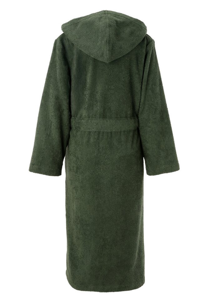 OTTO home Unisex-Bademantel Riva, für Damen & Herren, Standard & Premium Qualität, Langform, Walkfrottee, Kapuze, Gürtel, 100 % Baumwolle, Reise, Hotel, Sauna,  – Bild 5 von 5