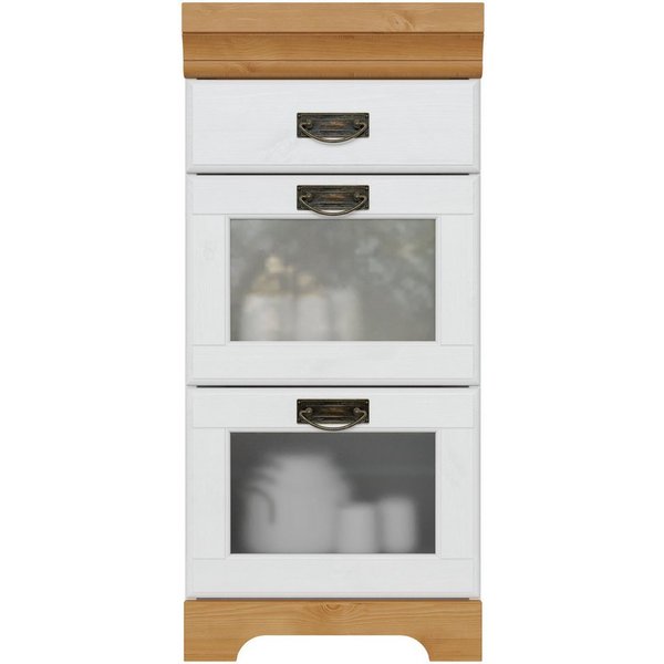 OTTO home Unterschrank Rügen Breite 40 cm, FSC® zertifiziert, Schubkästen mit Glaseinsatz