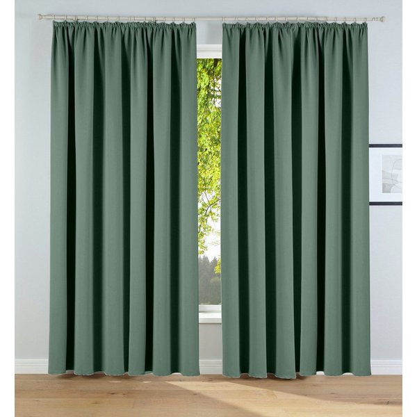 OTTO home Verdunkelungsvorhang Solana, 1 Stück, Kräuselband, verdunkelnd (1 St), Kräuselband, verdunkelnd, Breite 280 cm, Überbreite, einfarbig, Raumteiler