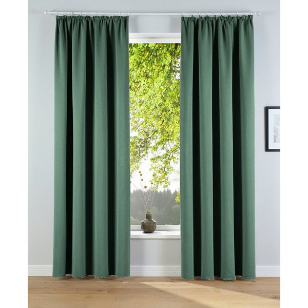 OTTO home Verdunkelungsvorhang Solana, Gardinen mit Kräuselband, verdunkelnd, 2er Set, Topseller (2 St), Kräuselband, verdunkelnd, 2er-Set Verdunklungsvorhang m