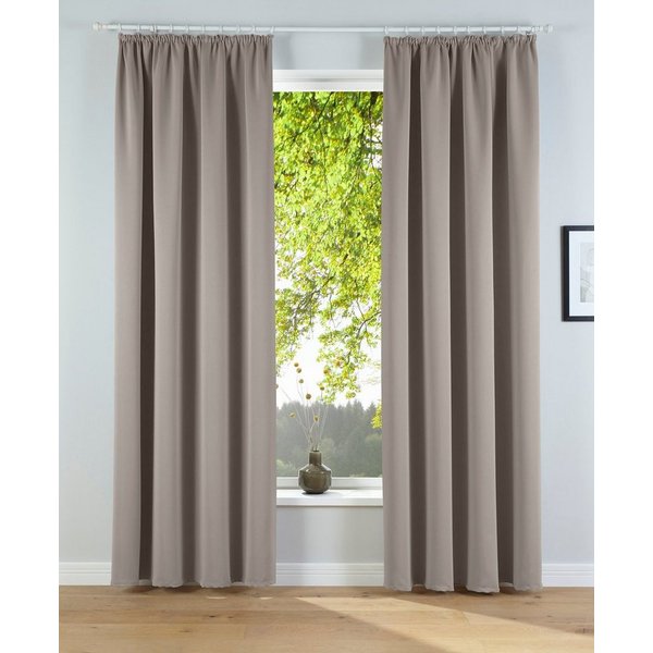 OTTO home Verdunkelungsvorhang Solana, Gardinen mit Kräuselband, verdunkelnd, 2er Set, Topseller (2 St), Kräuselband, verdunkelnd, 2er-Set Verdunklungsvorhang m