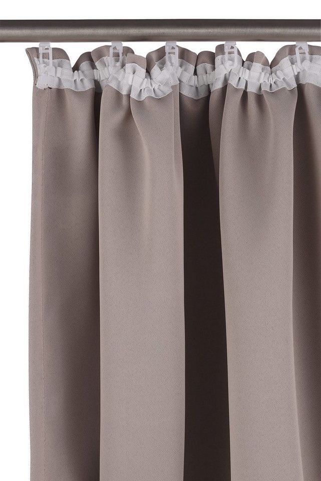 OTTO home Verdunkelungsvorhang Solana, Gardinen mit Kräuselband, verdunkelnd, 2er Set, Topseller (2 St), Kräuselband, verdunkelnd, 2er-Set Verdunklungsvorhang m – Bild 3 von 5