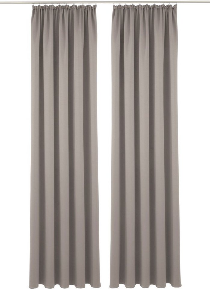 OTTO home Verdunkelungsvorhang Solana, Gardinen mit Kräuselband, verdunkelnd, 2er Set, Topseller (2 St), Kräuselband, verdunkelnd, 2er-Set Verdunklungsvorhang m – Bild 4 von 5