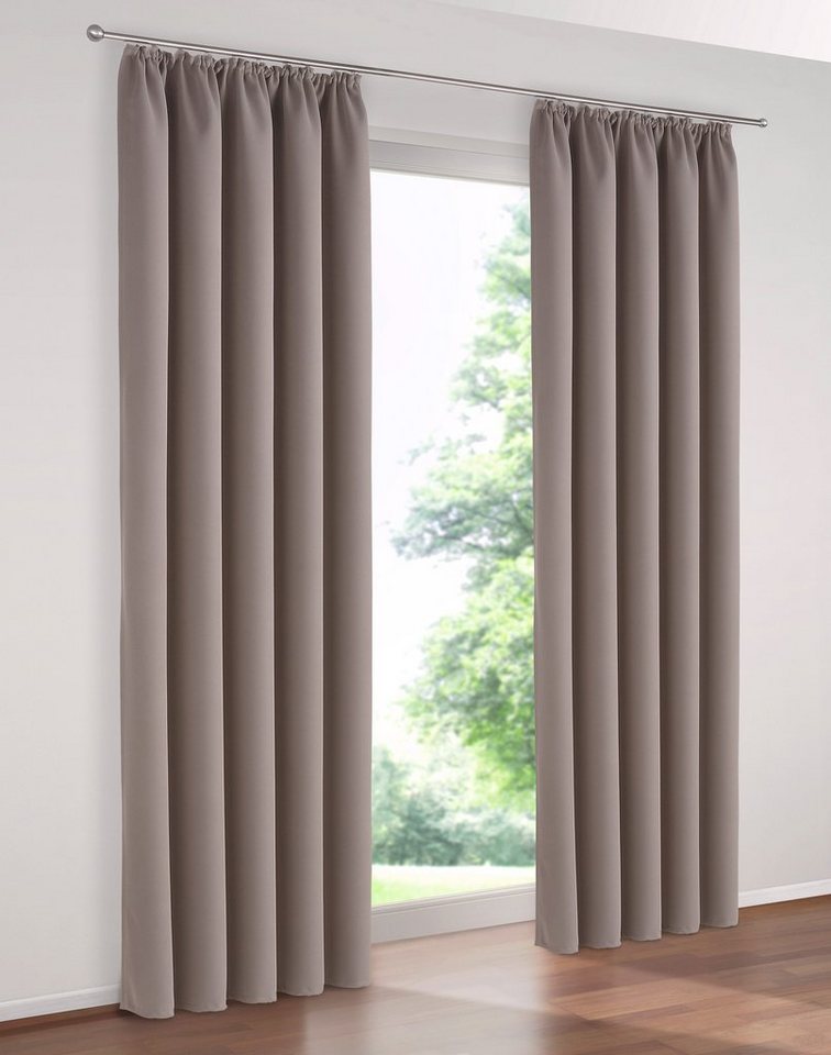 OTTO home Verdunkelungsvorhang Solana, Gardinen mit Kräuselband, verdunkelnd, 2er Set, Topseller (2 St), Kräuselband, verdunkelnd, 2er-Set Verdunklungsvorhang m – Bild 5 von 5