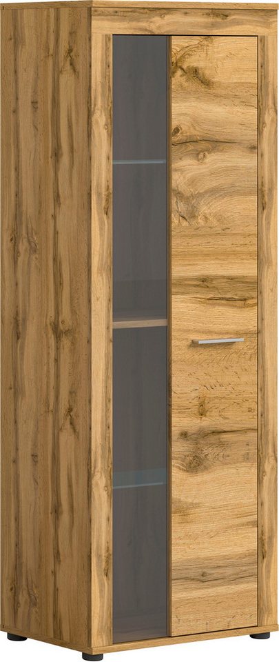 OTTO home Vitrine AOSTA, Höhe 159 cm, 1 Tür (li/re), 2 Glasböden, 4 Fächer (in verschiedenen Farbausführungen, individuell kombinierbar) Standvitrine, Glasvitri – Bild 2 von 5