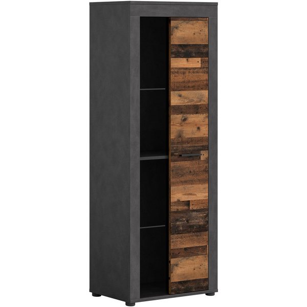 OTTO home Vitrine AOSTA, Höhe 159 cm, 1 Tür (li/re), 2 Glasböden, 4 Fächer (in verschiedenen Farbausführungen, individuell kombinierbar) Standvitrine, Glasvitri