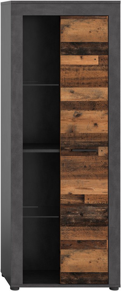 OTTO home Vitrine AOSTA, Höhe 159 cm, 1 Tür (li/re), 2 Glasböden, 4 Fächer (in verschiedenen Farbausführungen, individuell kombinierbar) Standvitrine, Glasvitri – Bild 4 von 5