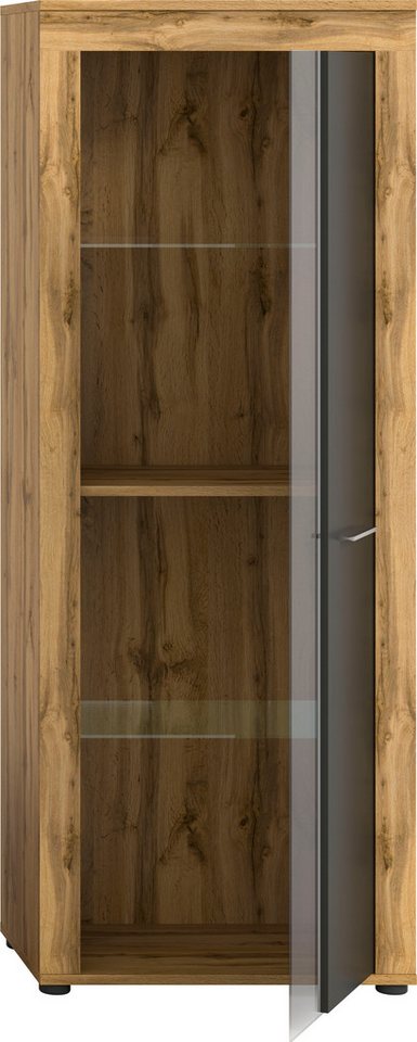 OTTO home Vitrine AOSTA, Höhe 159 cm, 1 Tür (li/re), 2 Glasböden, 4 Fächer (in verschiedenen Farbausführungen, individuell kombinierbar) Standvitrine, Glasvitri – Bild 4 von 5