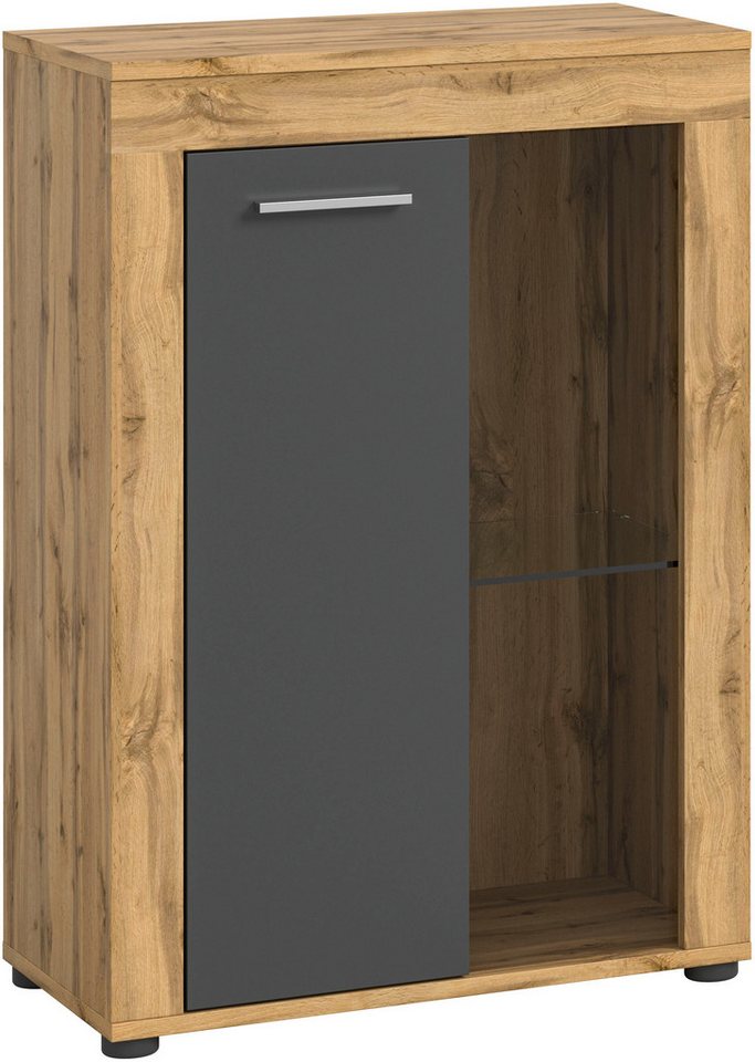 OTTO home Vitrine AOSTA, Breite 60 cm, stehend / hängend, 1 Tür, 1 Glasboden (in verschiedenen Farbausführungen, individuell kombinierbar) Türanschlag wechselba – Bild 3 von 5