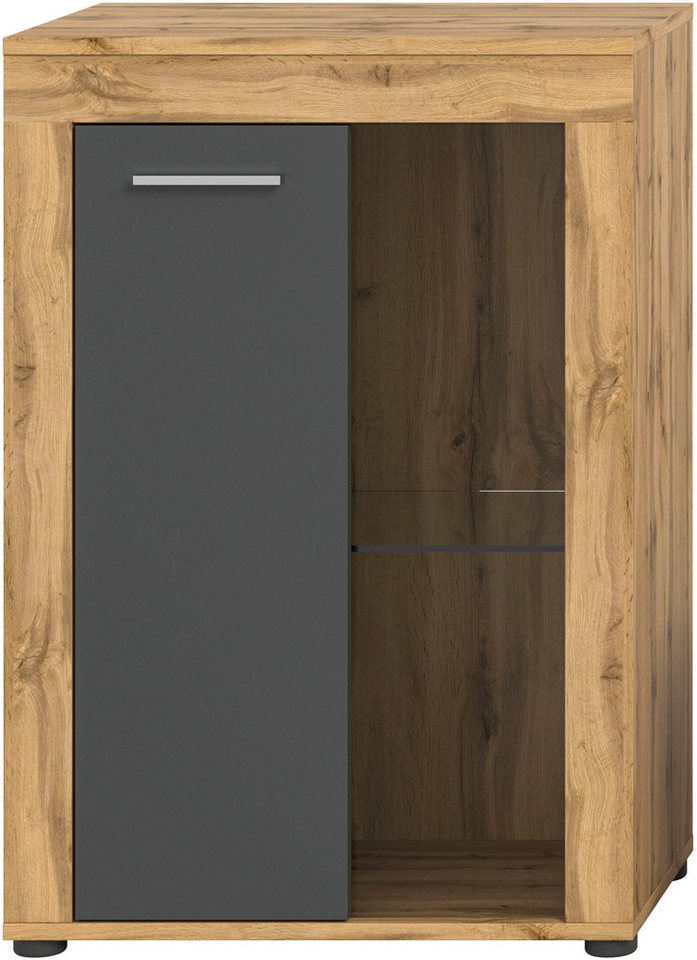 OTTO home Vitrine AOSTA, Breite 60 cm, stehend / hängend, 1 Tür, 1 Glasboden (in verschiedenen Farbausführungen, individuell kombinierbar) Türanschlag wechselba – Bild 4 von 5