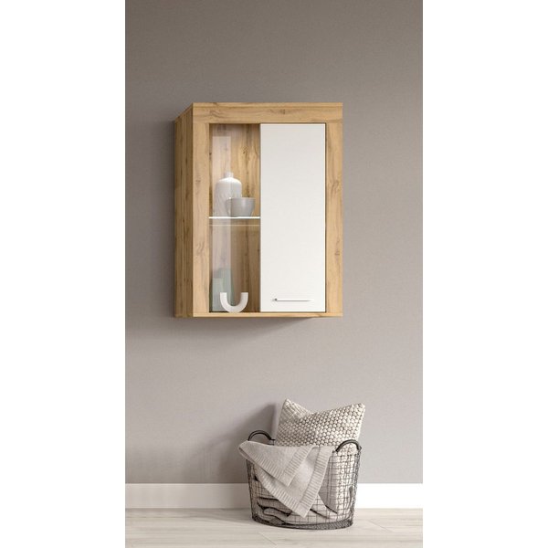OTTO home Vitrine AOSTA, Breite 60 cm, stehend / hängend, 1 Tür, 1 Glasboden (in verschiedenen Farbausführungen, individuell kombinierbar) Türanschlag wechselba